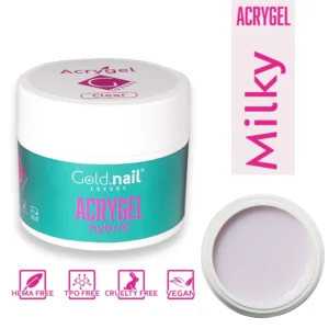 acrygel milky goldnail